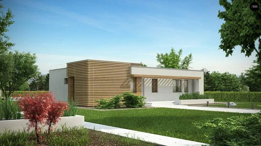 Zdjęcie projektu nowoczesnego domu z płaskim dachem