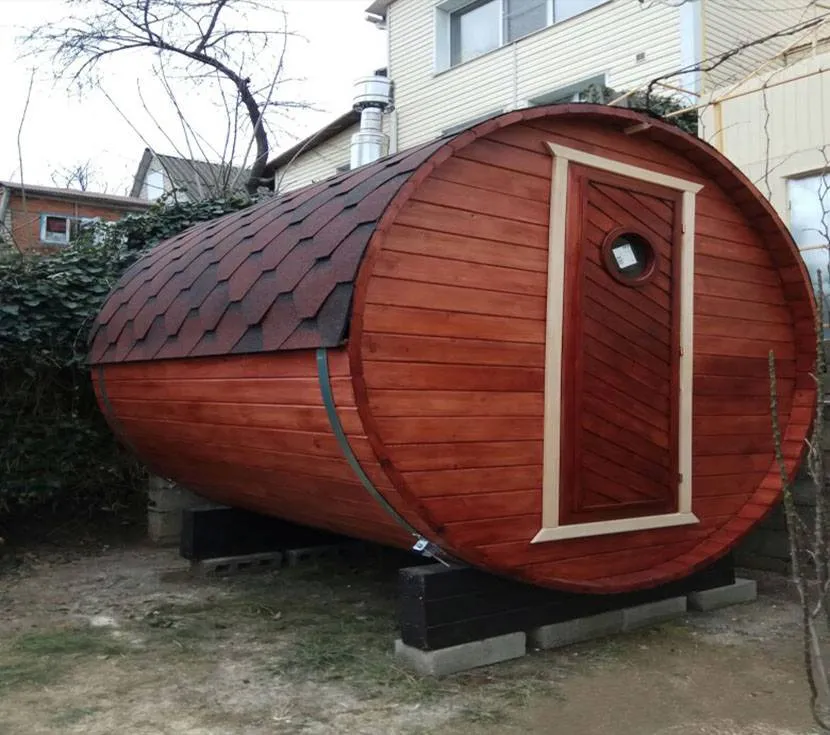 Sauna z beczką lipową