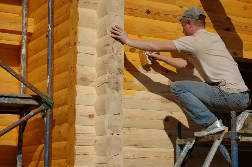 Ściany budynku wykonanego z drewna należy zaimpregnować środkami ochronnymi