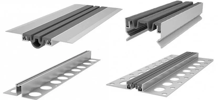 Metalowe profile dylatacyjne występują w różnych konfiguracjach i rozmiarach, ich montaż najczęściej odbywa się podczas wylewania podłoża betonowego