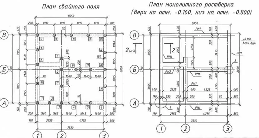 Fundament paskowy typu palowego