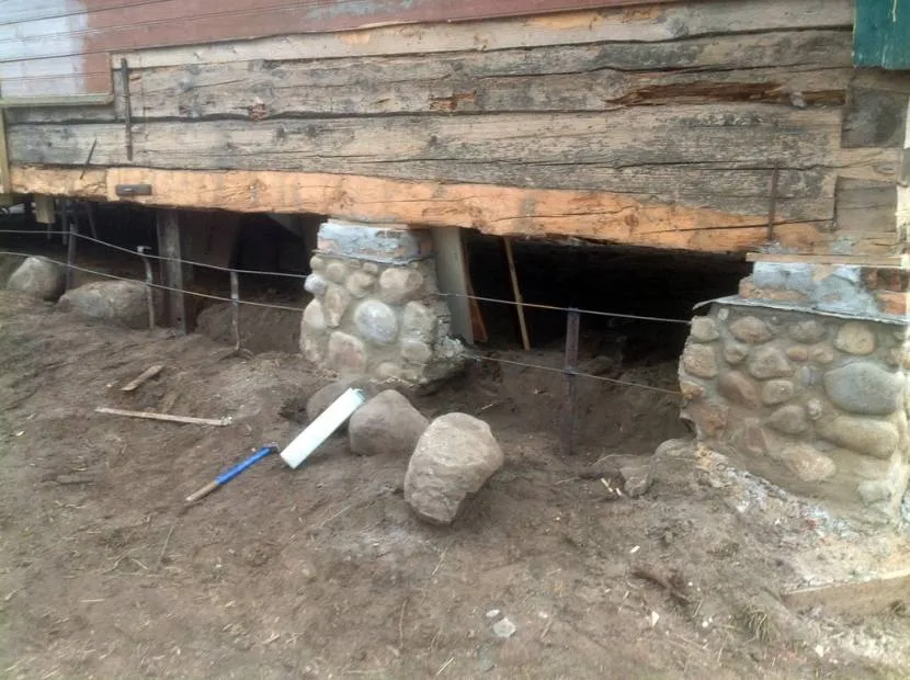 Kolumnowy fundament gruzowy