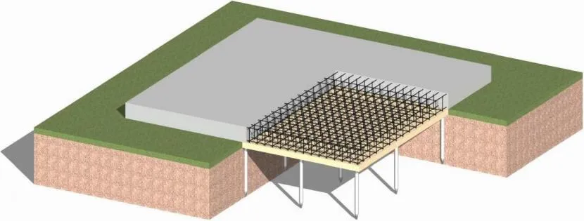 Fundament z wierconych pali i monolitycznej płyty