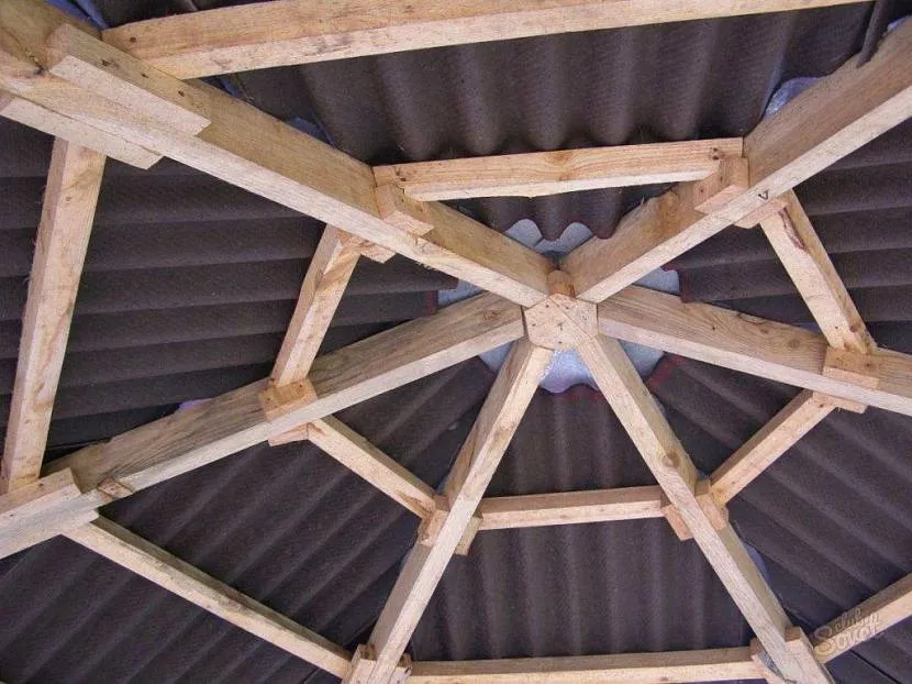 Кроквяна система даху для шестигранної альтанки