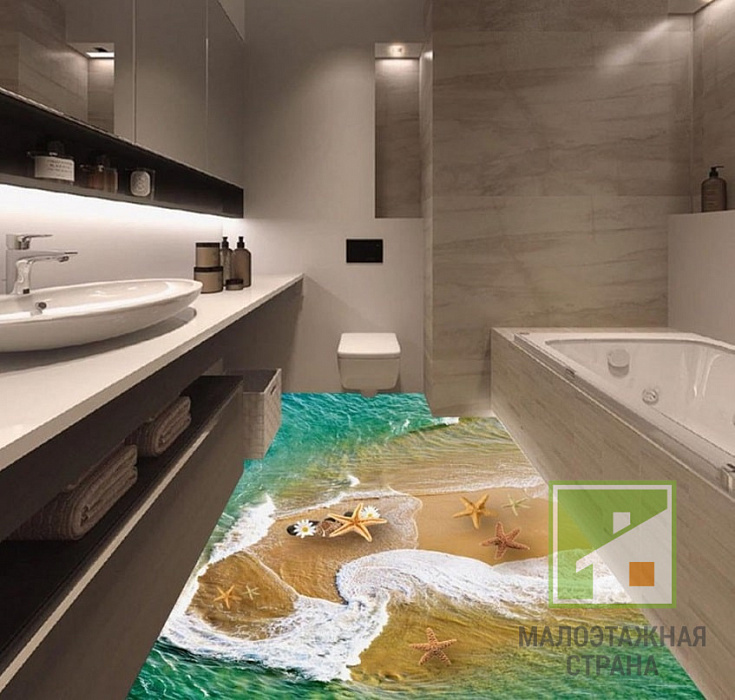 Наливна підлога у ванній кімнаті: види та рекомендації