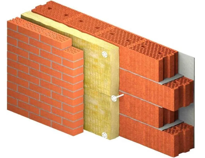 Приклад облицювання стін з мінераловатним утепленням