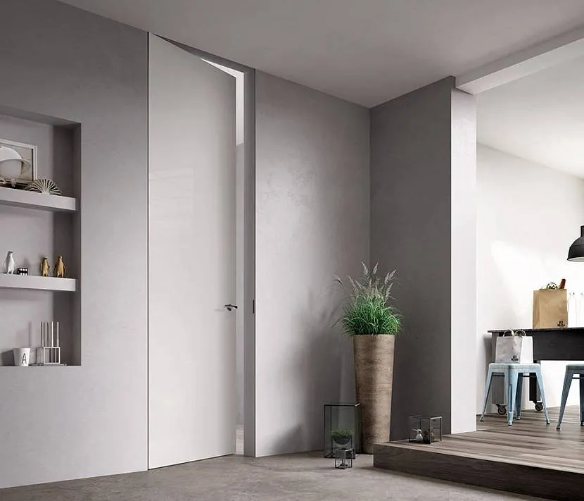 Drzwi bezramowe dobrze prezentują się tylko w minimalistycznych wnętrzach.