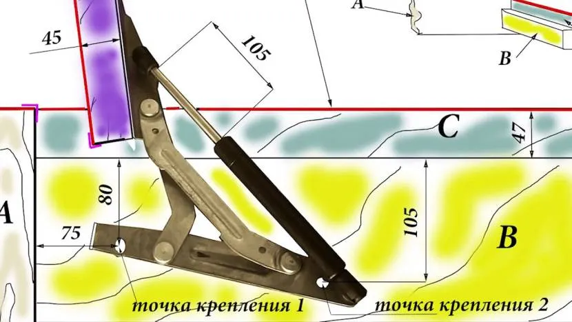 Схема кріплення з розрахунками