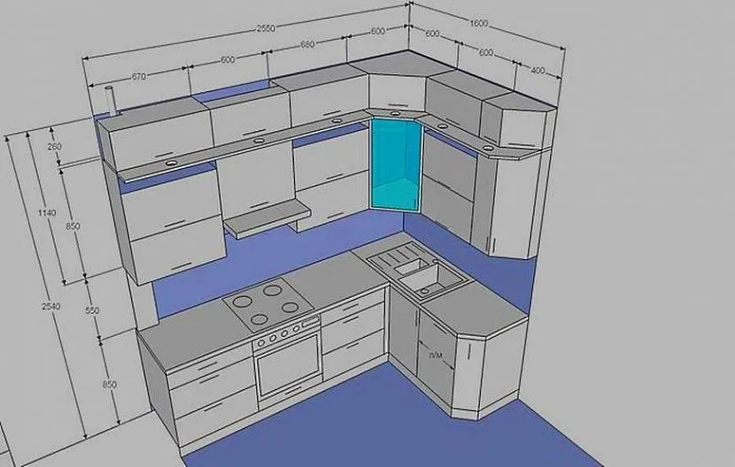 На плані мають бути точно вказані розміри меблів