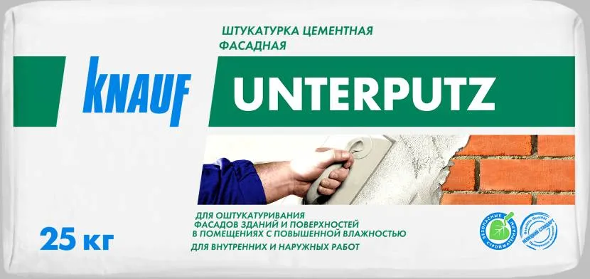 Приклад фасадної штукатурної суміші на базі цементного в'яжучого