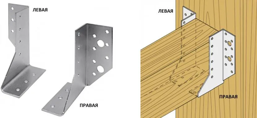 Схема кріплення лаг на сталеві опори