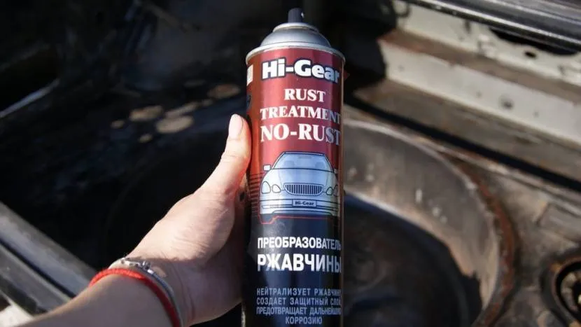 Hi-Gear No-Rust Rust Converter jest odpowiedni nawet do najbardziej uporczywych plam