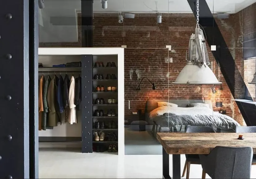 Męski loft w Amsterdamie