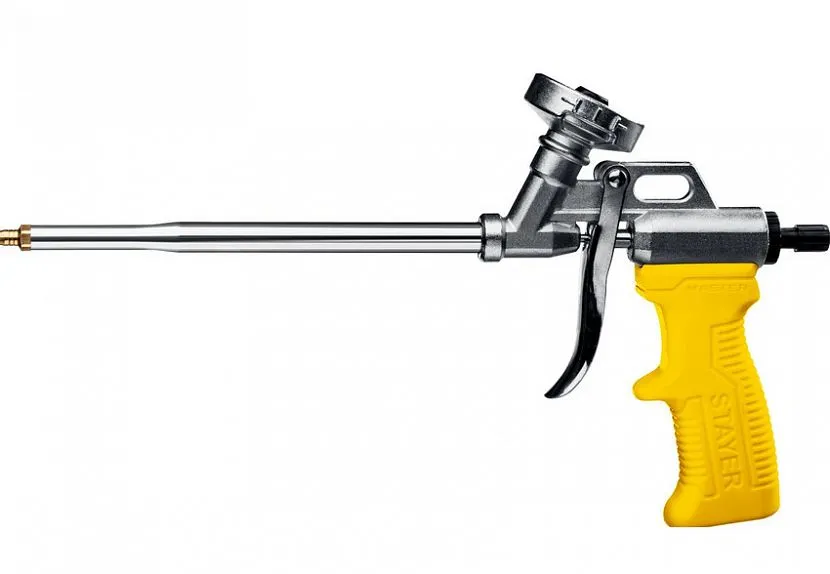 Клапан пістолета Stayer Master EconoMax виконаний з латуні, що надає йому чудової стійкості до корозії, а голчаста форма гарантує максимально точну роботу.