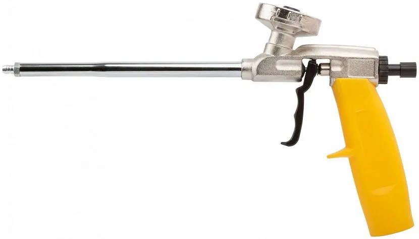 Пістолет FIT 14272 комфортно розташовується в руці, а плавний курок дає можливість максимально точно здійснювати дозування піни.