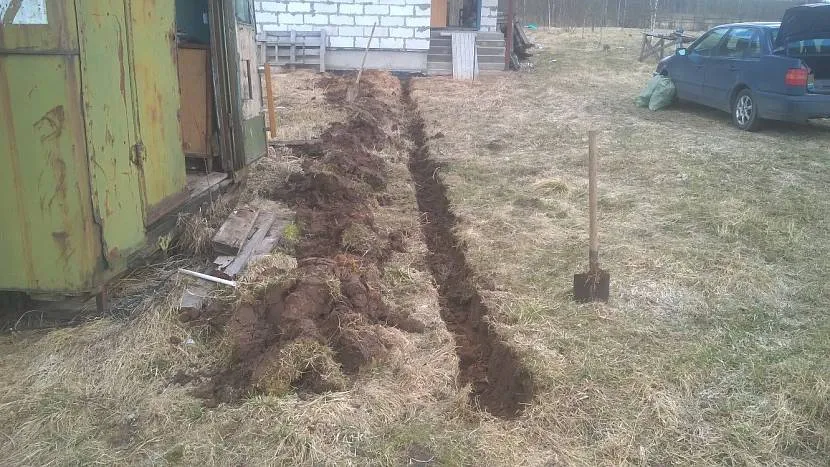 Ділянка перед закопуванням траншеї