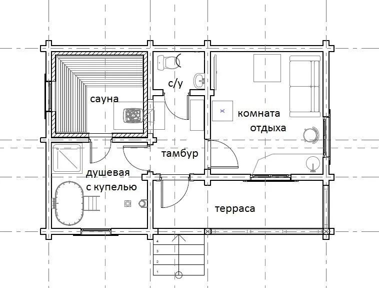 Проект лазні з купіллю