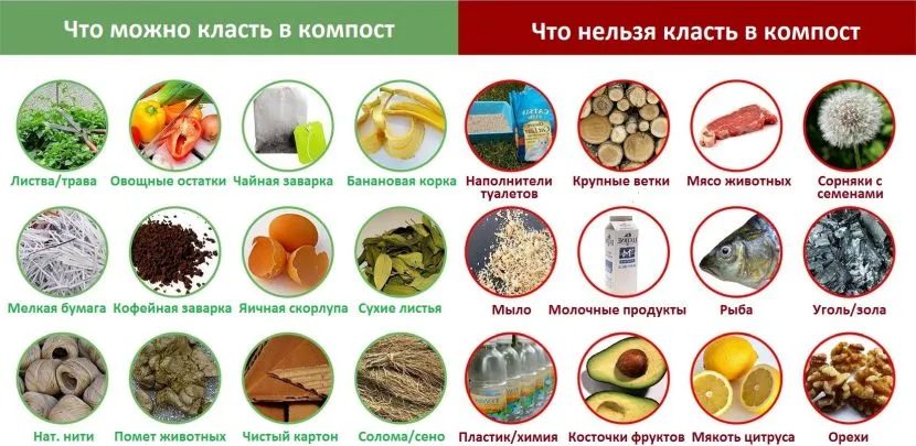 Інфографіка – з чого має складатися компост