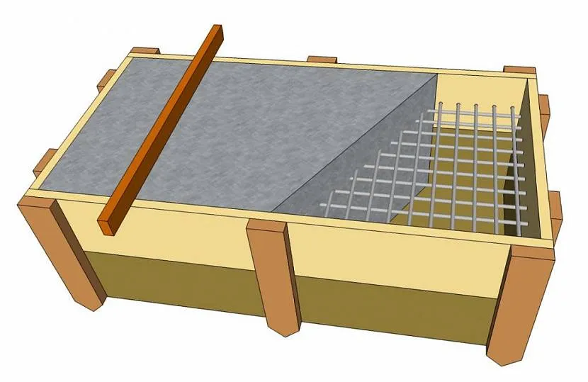 Schemat podstawy betonowej