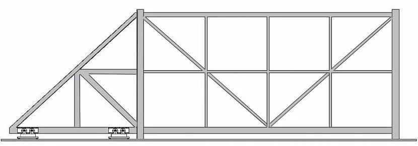 Варіант схеми рами відкатних воріт