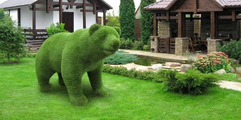 Figurki topiary ze sztucznej trawy