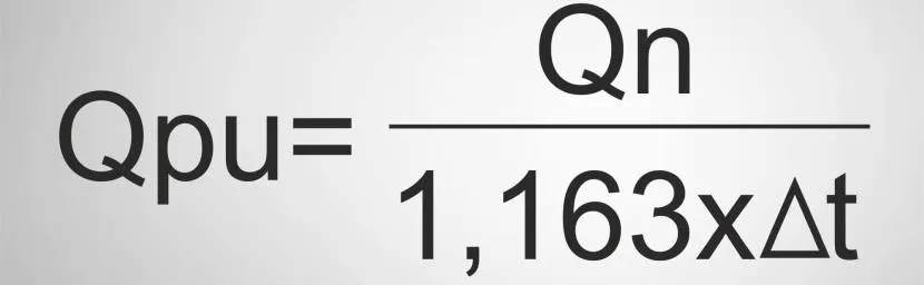 Формула розрахунку продуктивності електронасоса (1,163 – коефіцієнт питомої теплоємності води)