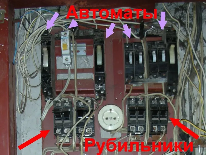 Przełącznik jest wbudowany w panel elektryczny