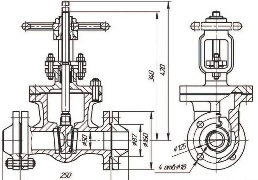 Schemat mechanizmu z wrzecionem