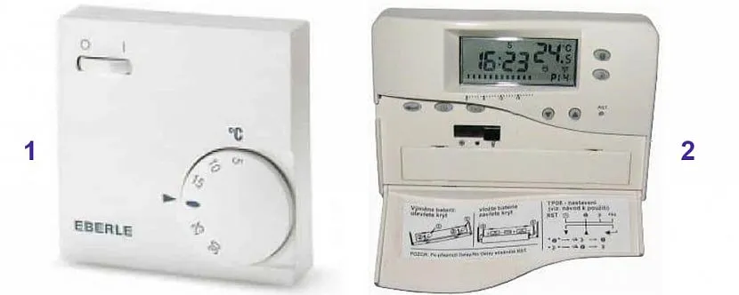 1 - z jedną funkcją, 2 - programowalny regulator temperatury