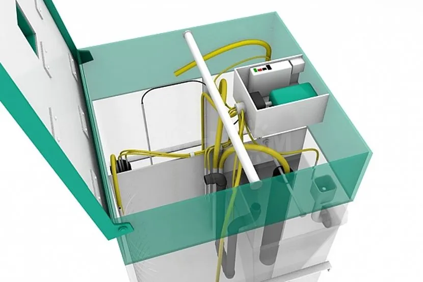 Автономна каналізаційна система має заводський внутрішній пристрій