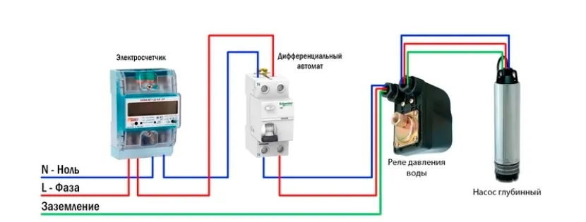 Схема підключення реле тиску