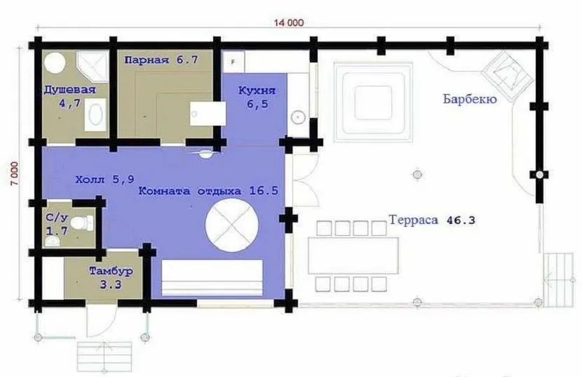 Планування стандартного проекту лазні