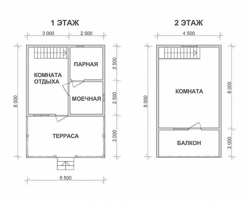 Sauna z tarasem i balkonem