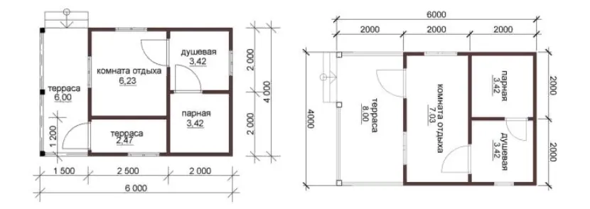 Opcje układu wanny 4x6