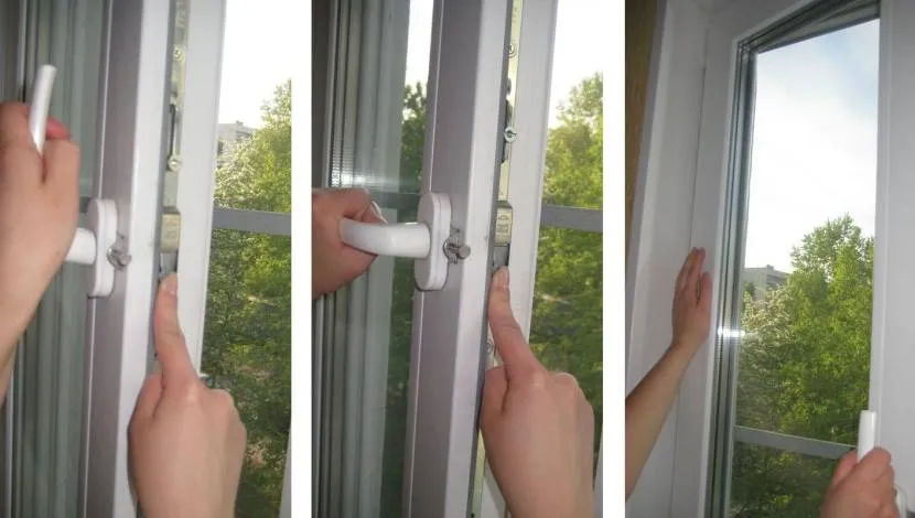 Процес розблокування фурнітури вікна із металопластику