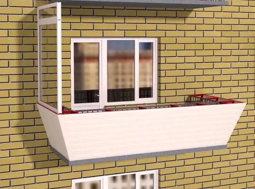 При винесенні балкона ретельно опрацьовується кожен елемент конструкції