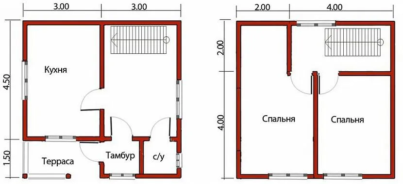 Racjonalne planowanie pierwszego i drugiego piętra domu 6x6