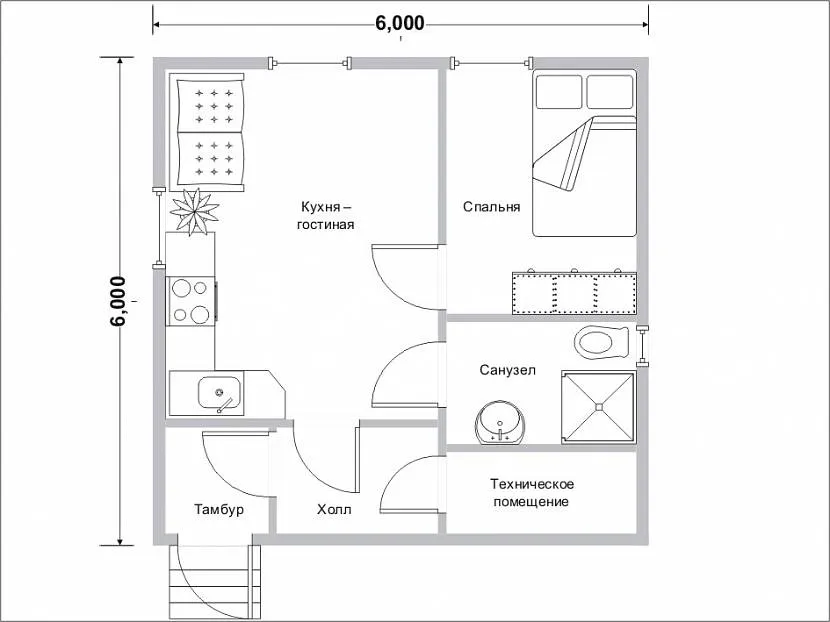 Racjonalna aranżacja pomieszczeń z powierzchnią na pomieszczenie techniczne lub garderobę