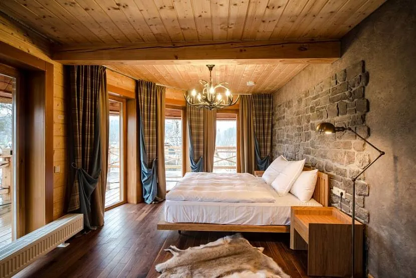 Sypialnia w pięknym domku