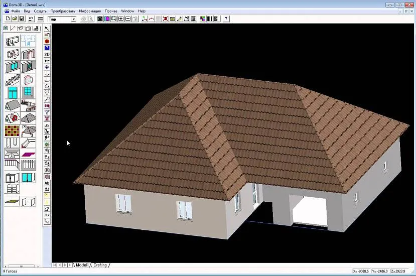 Наочні панелі інструментів «Будинок-3D»