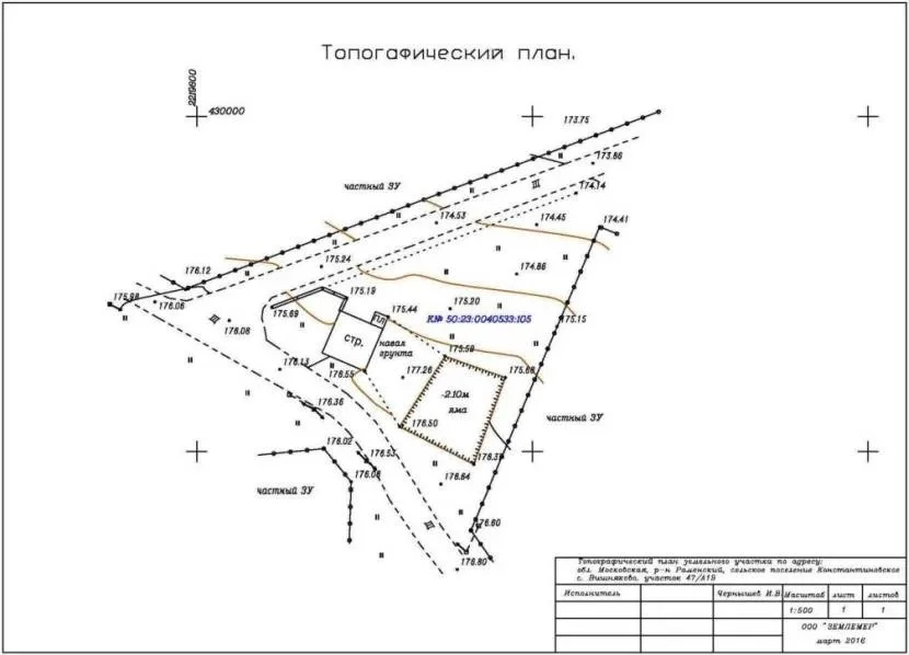 Plan topograficzny działki o niestandardowym kształcie