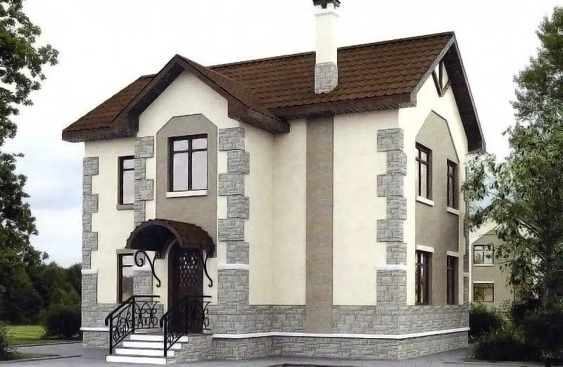 Klasyczny projekt domu bez dekoracji architektonicznych