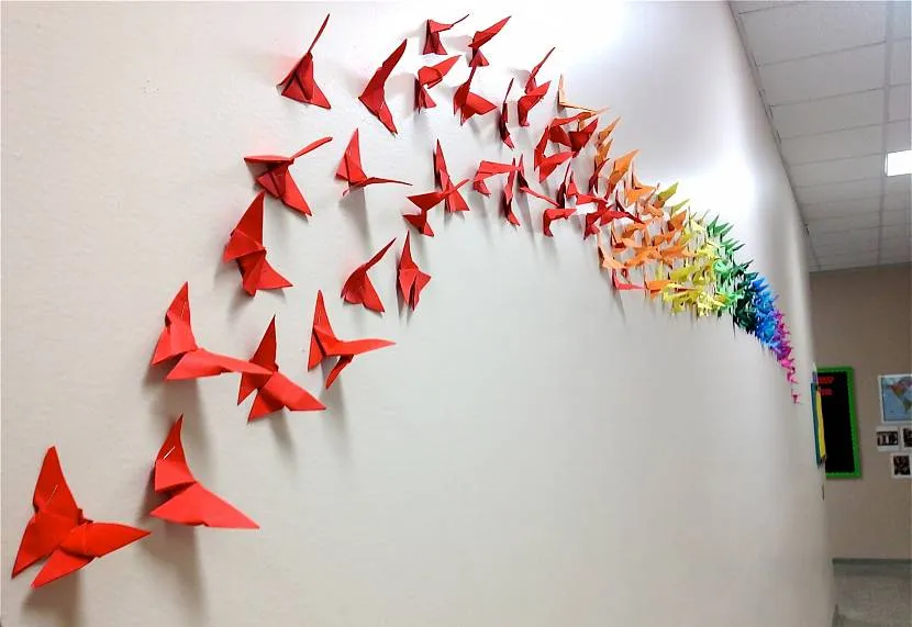 Origami pomoże również stworzyć stylową wiosenną dekorację.