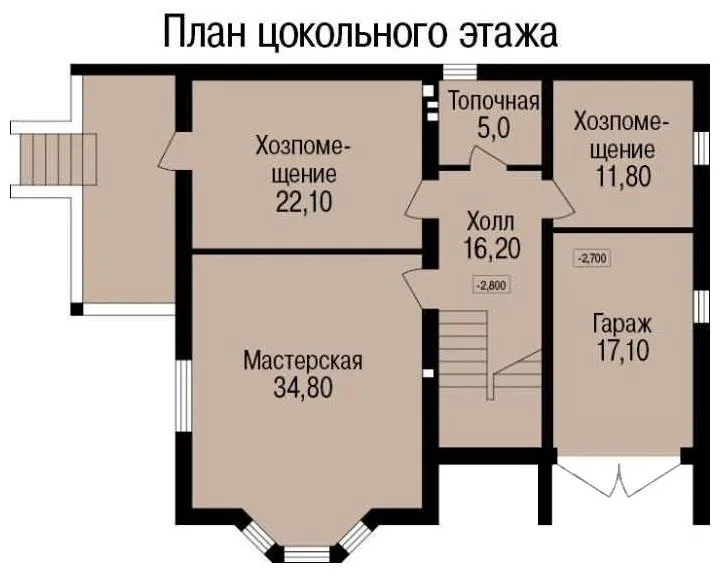 План цокольного поверху невеликого будинку