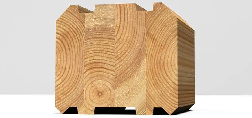 Drewno klejone profilowane z drewna modrzewiowego