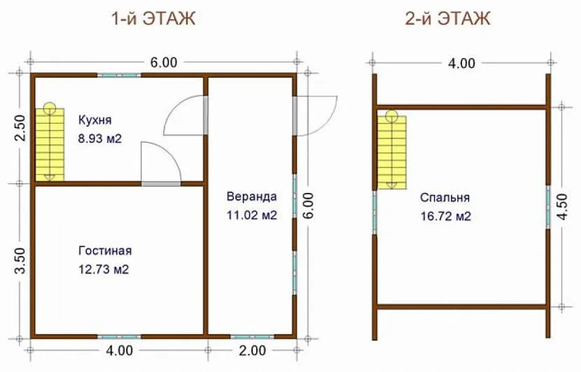 Układ domu 5x6 z werandą