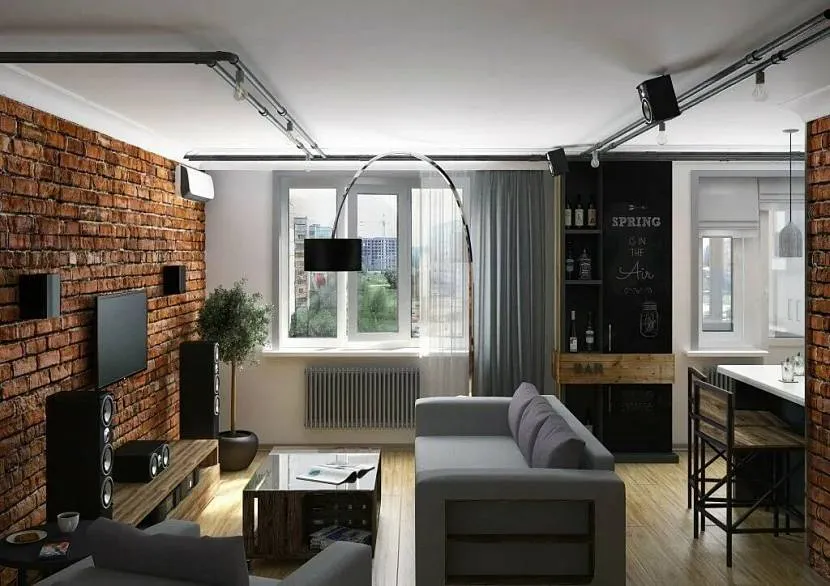 Niedrogi loft w małym mieszkaniu