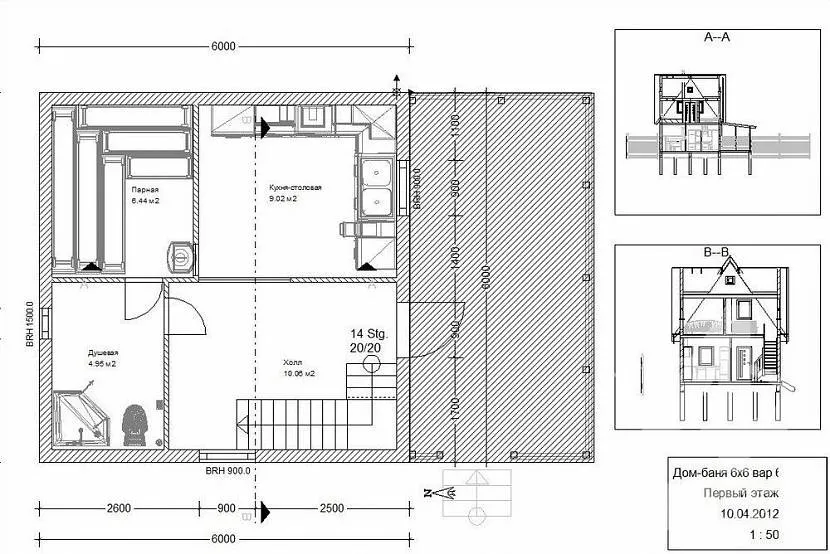 Projekt małego pensjonatu 6x6 nadaje się do budowy na małym domku letniskowym