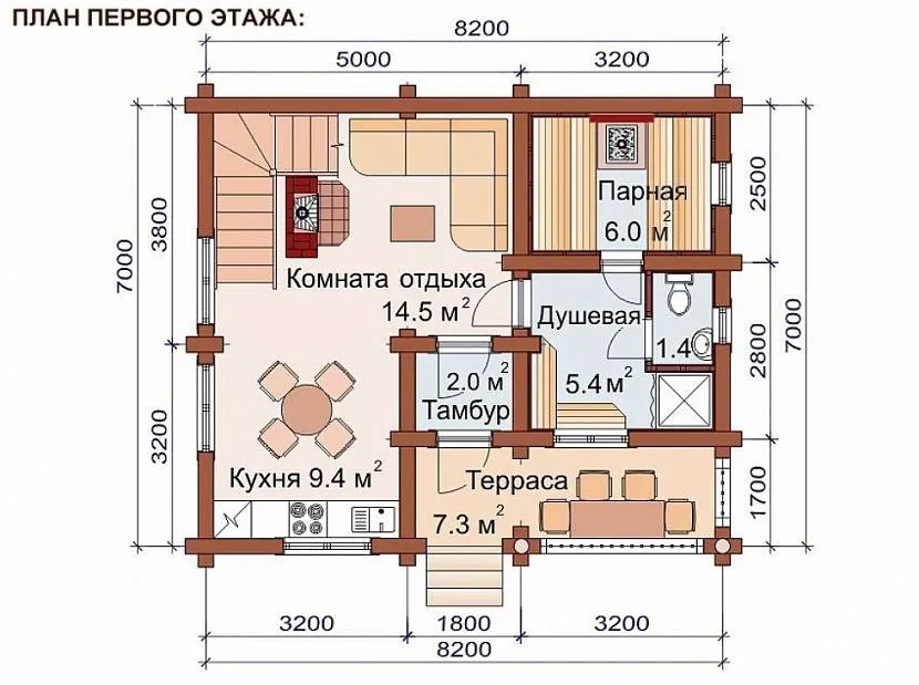 Wanna domowa 7x8,2 - pierwsze piętro