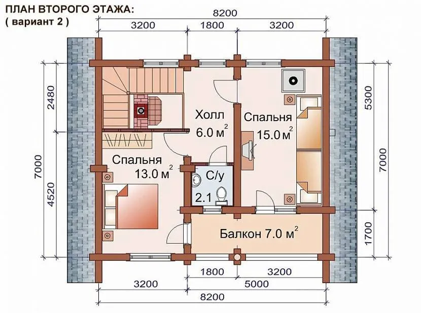 Wanna domowa 7x8,2 - drugie piętro